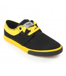 Vostro Black Yellow Casual Shoes for Men - VCS0161